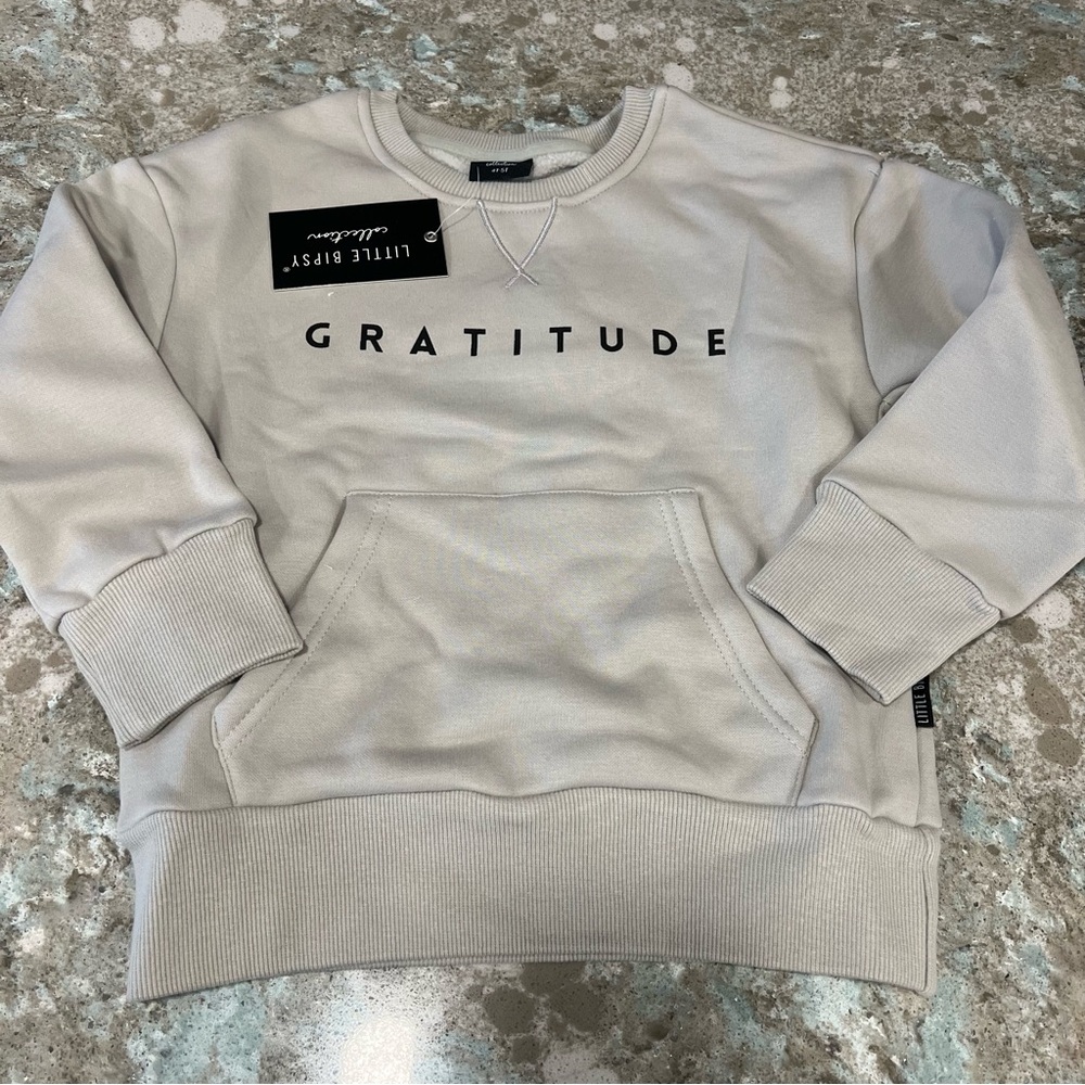 Little Bipsy Gratitude Pullover Sweater NWT 4T-5T
